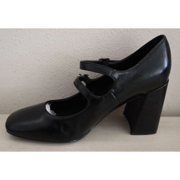Marc Fisher Women's Sz 8M Black Charisy Tapered Block Heel Dress Pumps - Picture 7 of 9